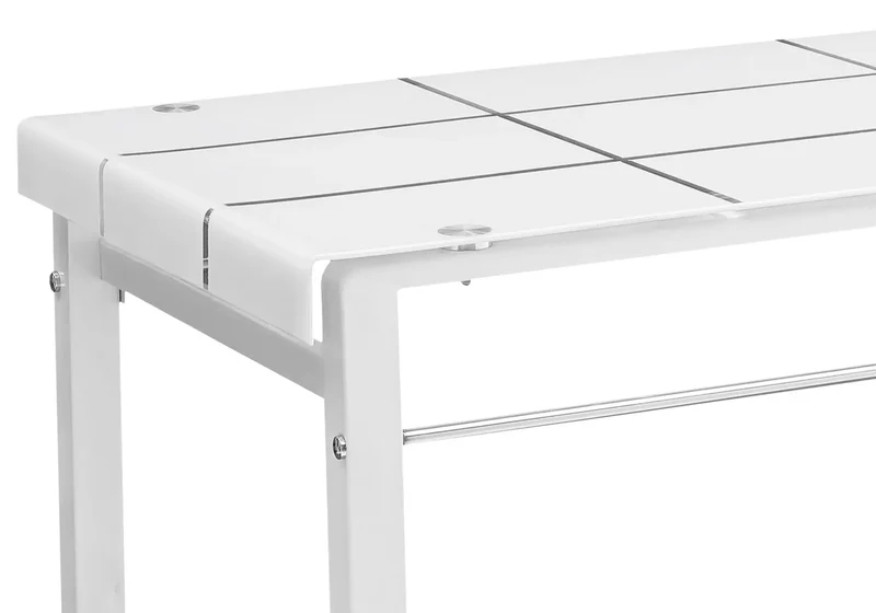 Table manger verre trempé blanc - Tao