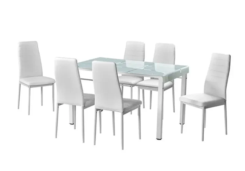 Table manger verre trempé blanc - Tao