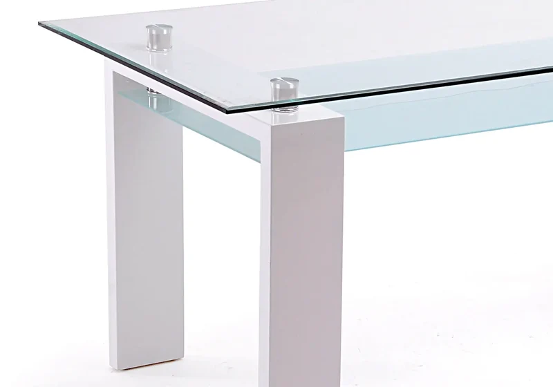 Table laqué blanc 6 chaises gris - Toe