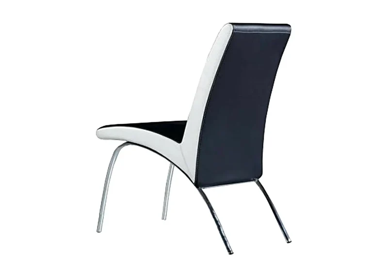 Lot 4 chaises chromé noir blanc - Roy