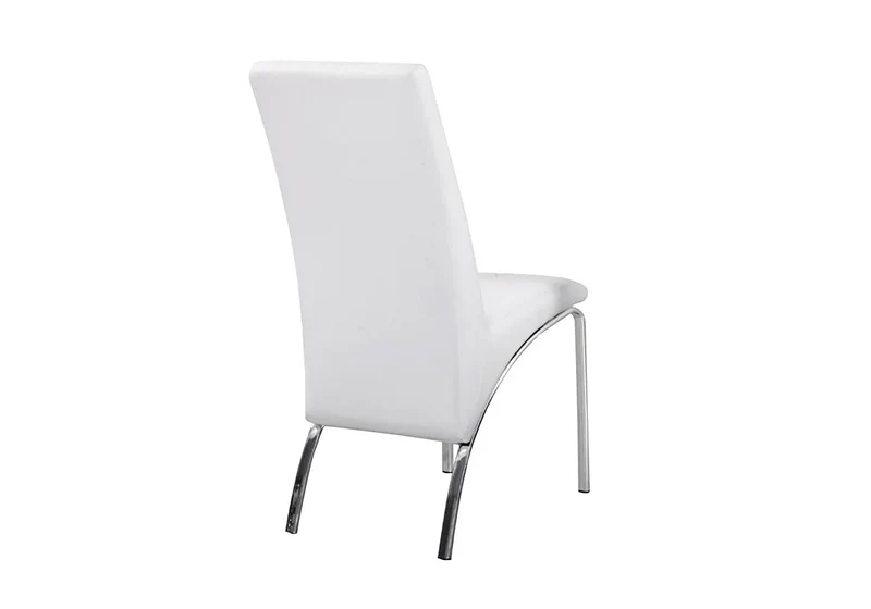 Lot 4 chaises chromé simili blanc - Roy