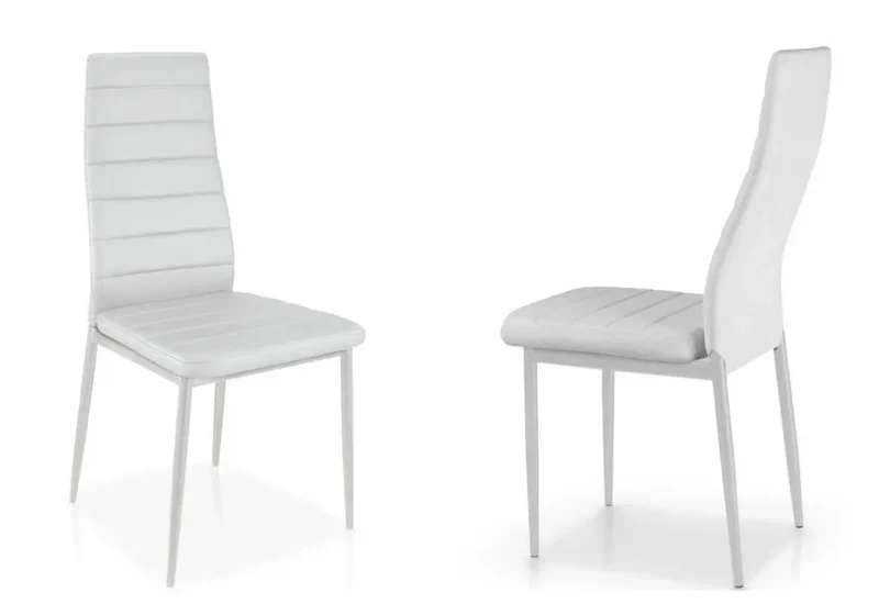 Table repas 6 chaises blanches - Tao