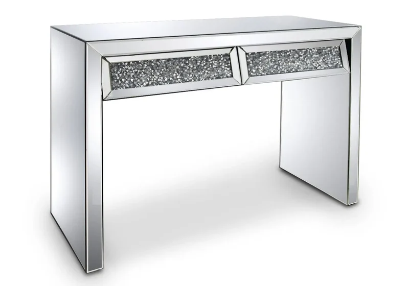 Console coiffeuse miroir cristaux - Ava