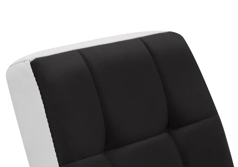 Chaises en simili noir et blanc capitonnées - Dea x6