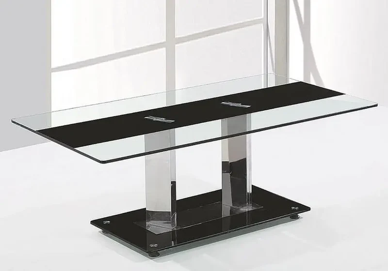 Table basse verre trempé noir - Tam