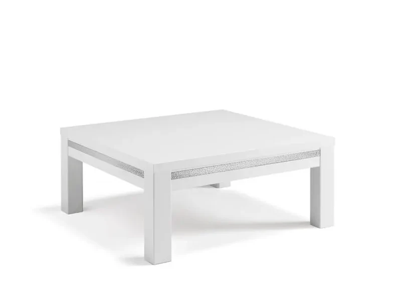 Table basse laqué blanc ROMA Crome