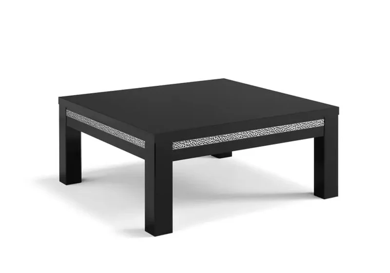 Table basse laqué noir ROMA Crome