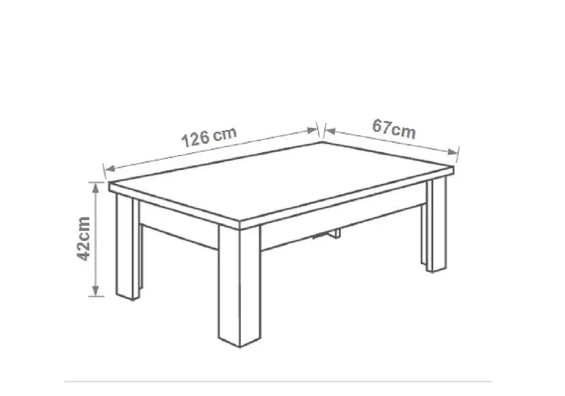 Table basse laqué blanc MODENA