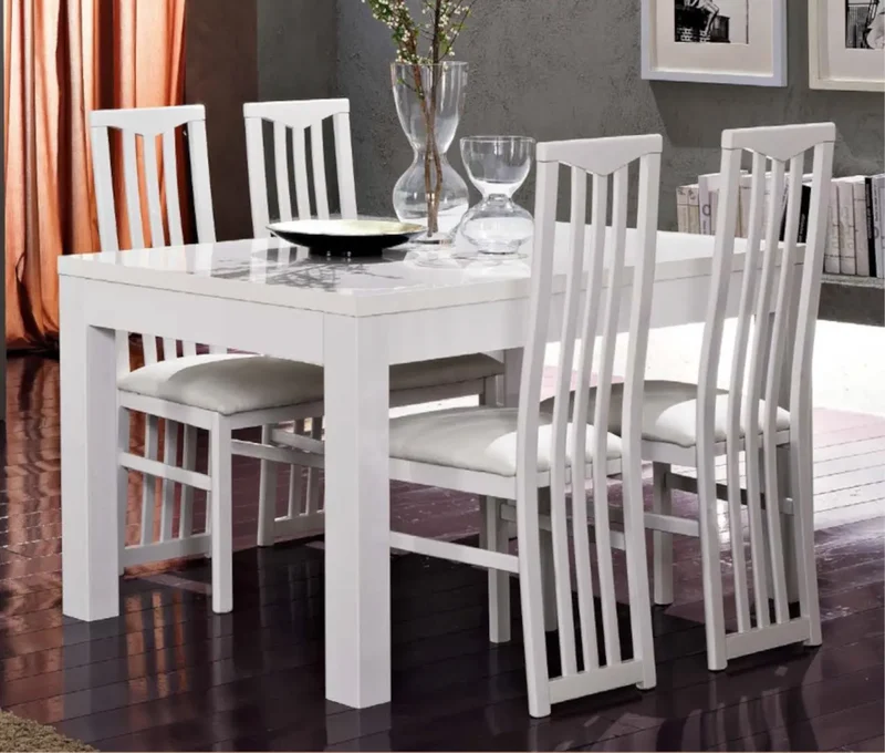Salle à manger laqué blanc led ROMA