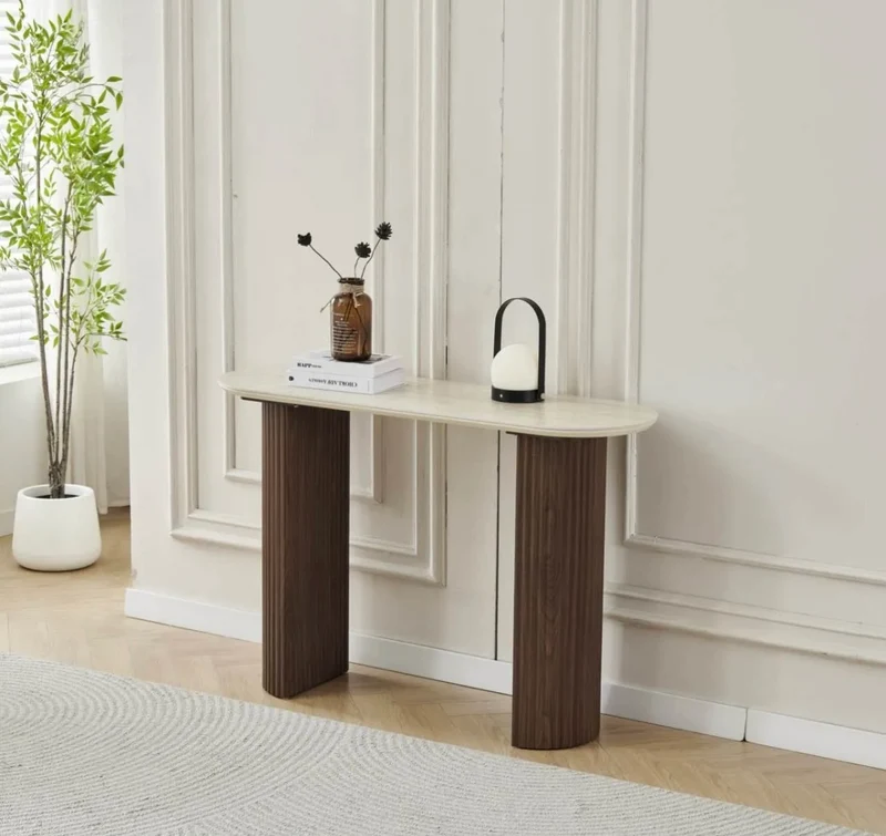 Console Calypso – Plateau Céramique & Piètement Sculptural