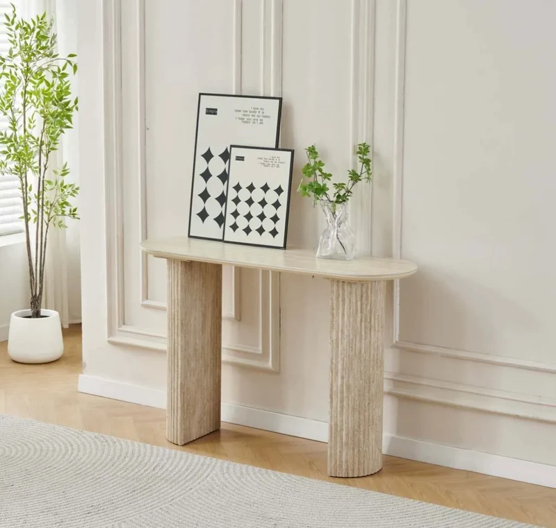 Console Calypso – Plateau Céramique & Piètement Sculptural