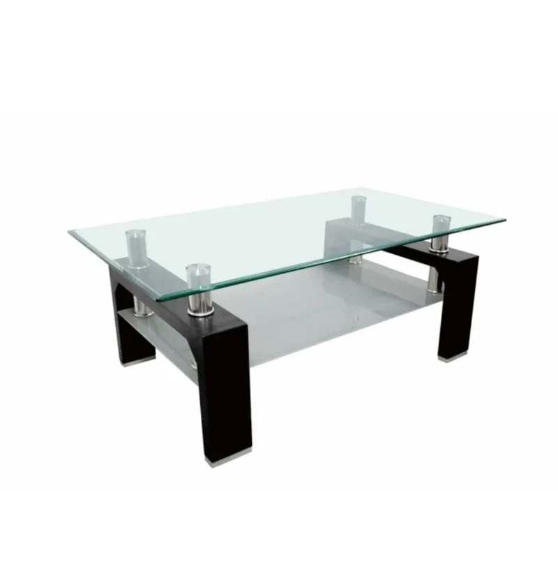 Table basse Gloria – Double plateau en verre