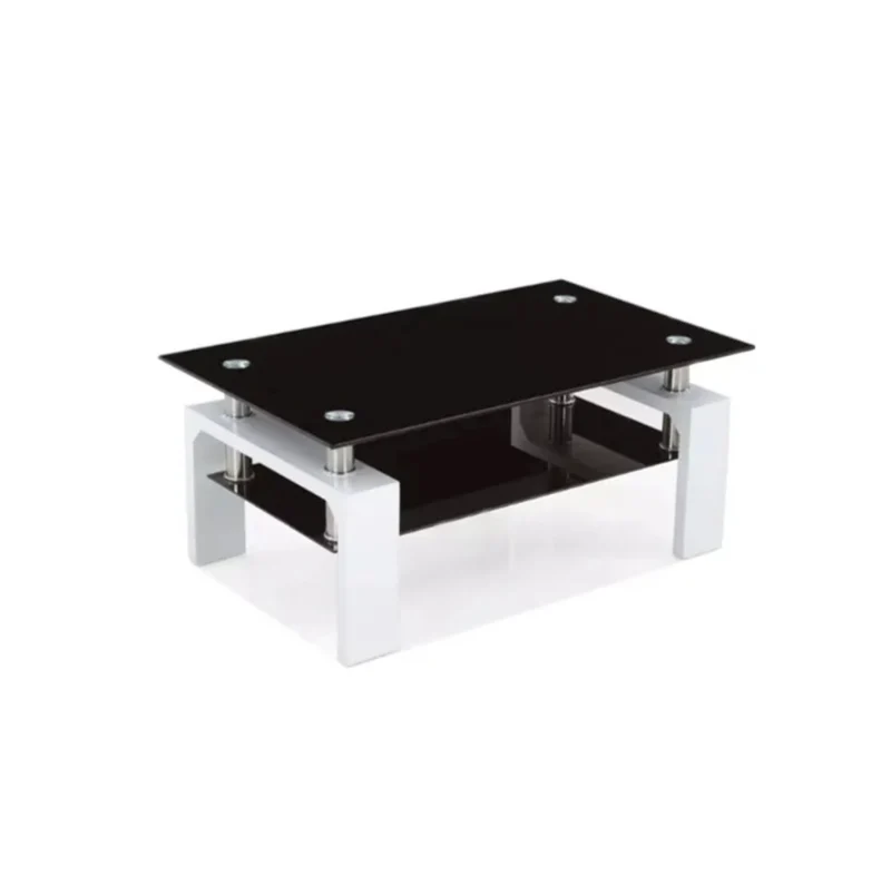 Table basse Gloria – Double plateau en verre