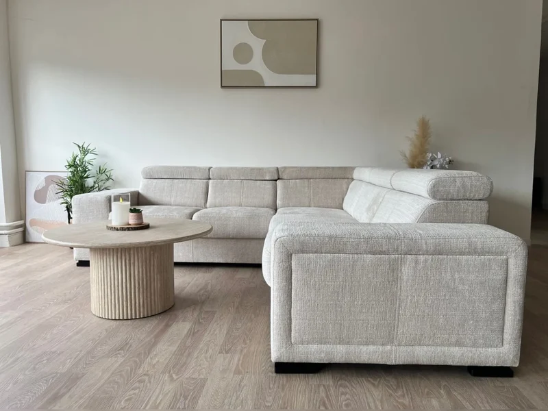 Canapé d’Angle Karola Réversible & Convertible – Tissu Marbella