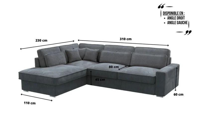 Canapé d’Angle Daniels – Design Moderne & Confort
