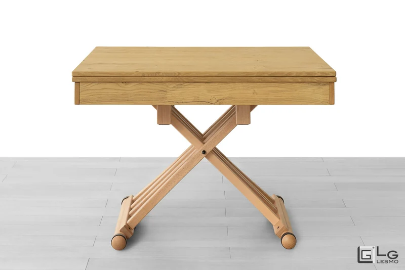 TAVOLINO TRASFORMABILE Finitura Rovere Grezzo 220cm - 10 posti