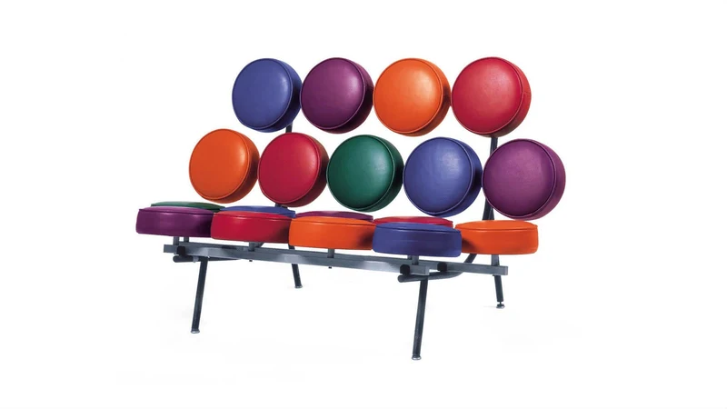 Marshmallow Canapé 2 places avec sellerie en cuir