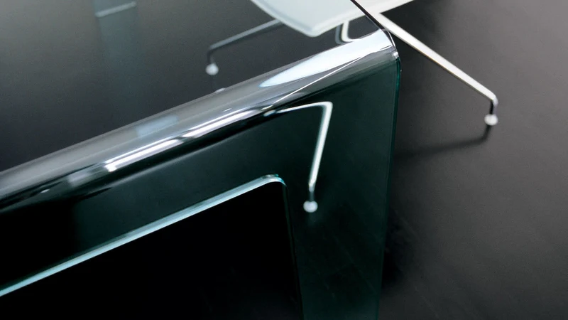 FROG Table avec verre bombé
