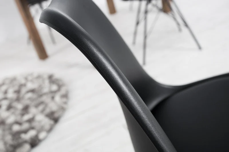Lot de 2x chaises rétro SCANDINAVIA MEISTERSTÜCK noire