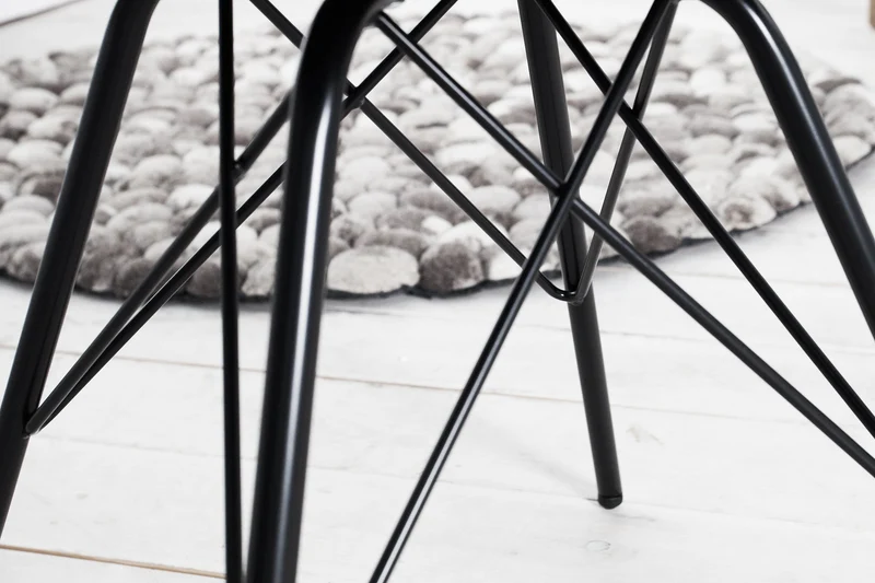 Lot de 2x chaises rétro SCANDINAVIA MEISTERSTÜCK noire