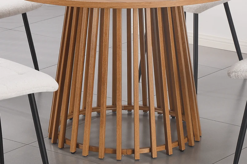 Table à manger ronde en bois - ALFORD