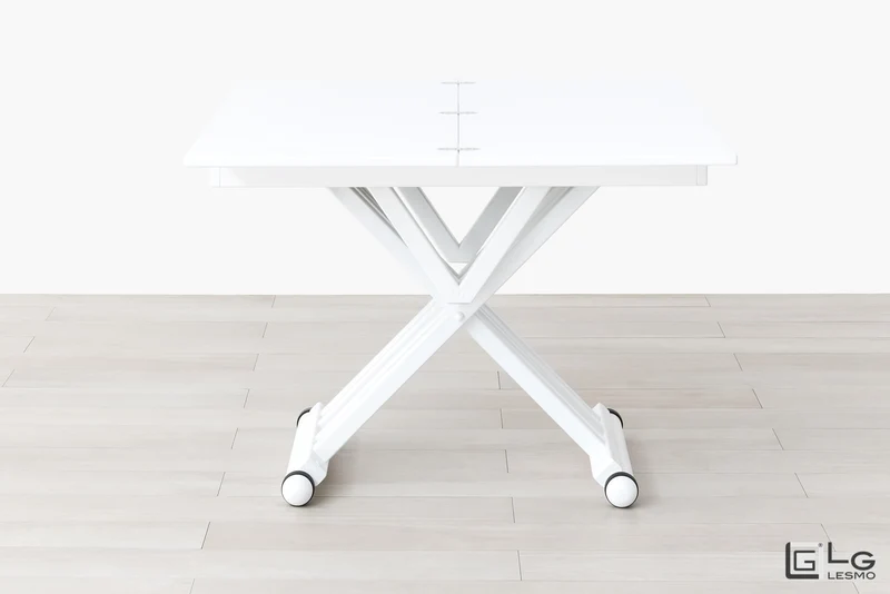 TAVOLINO TRASFORMABILE Finitura Laccato Bianco 102cm - 4 posti