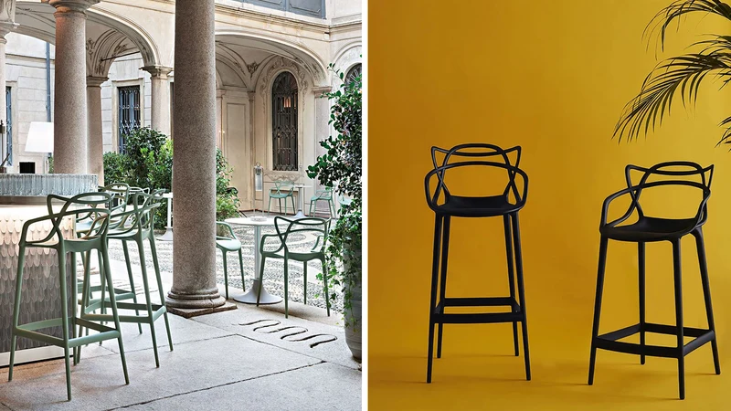 Set 2 Masters tabouret by Kartell