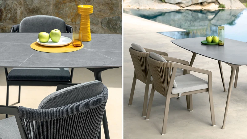 Nova chaise de salle à manger pour l'extérieur