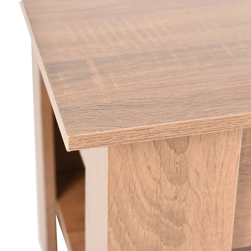 Table basse avec plateau relevable effet bois et marron 96*50 ELOT BROWN 96