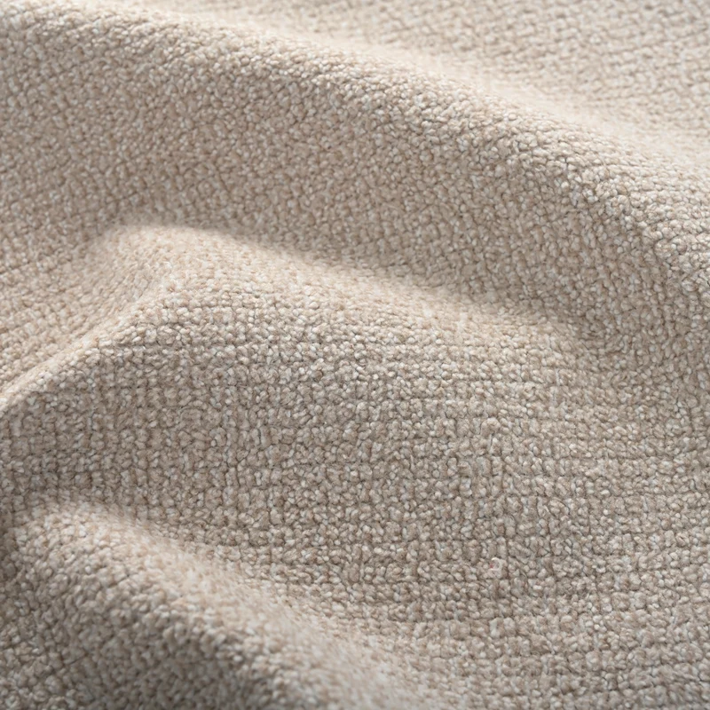 Chaise de bureau pivotante 360° chenille beige contemporain MERIDIANKRON