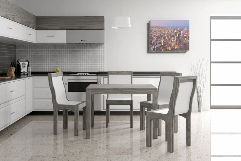 TAVOLO ALLUNGABILE MODERNO QUADRATO Legno - 12/14 posti