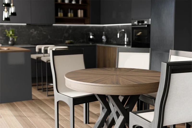 TAVOLO ALLUNGABILE DESIGN ROTONDO Legno - 12/14/16 posti