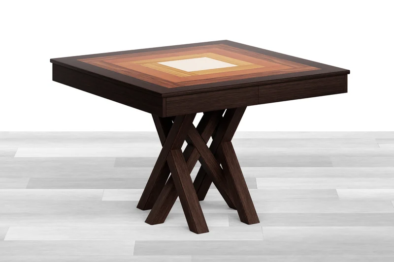 TAVOLO ALLUNGABILE DESIGN QUADRATO Top Intarsiato - 12/14/16 posti