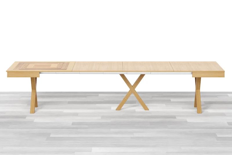 TAVOLO ALLUNGABILE DESIGN QUADRATO Top Intarsiato - 12/14/16 posti