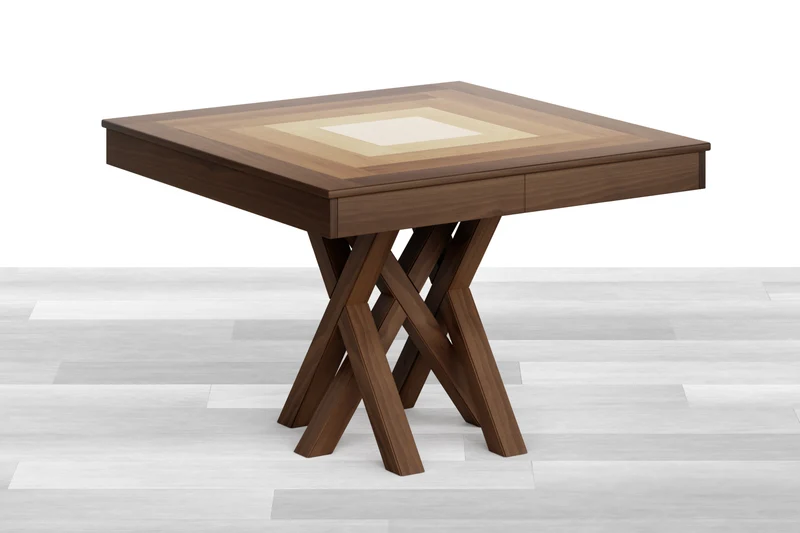 TAVOLO ALLUNGABILE DESIGN QUADRATO Top Intarsiato - 12/14/16 posti