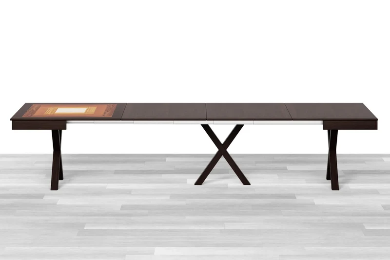 TAVOLO ALLUNGABILE DESIGN QUADRATO Top Intarsiato - 12/14/16 posti