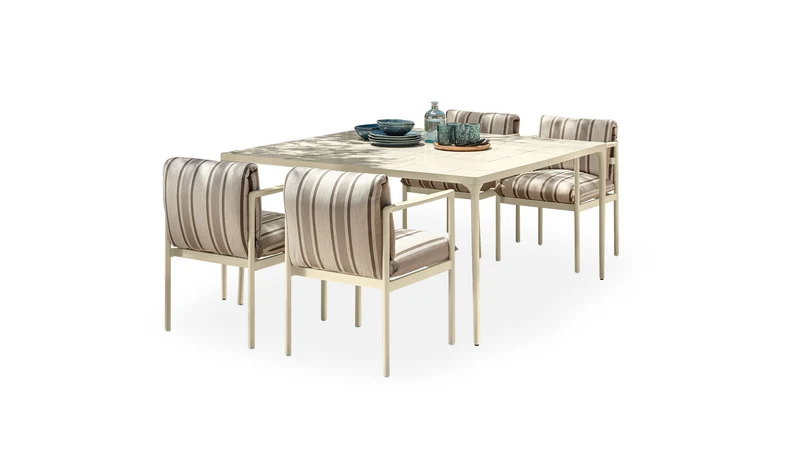 Nalu set: table à manger + n. 4 chaise