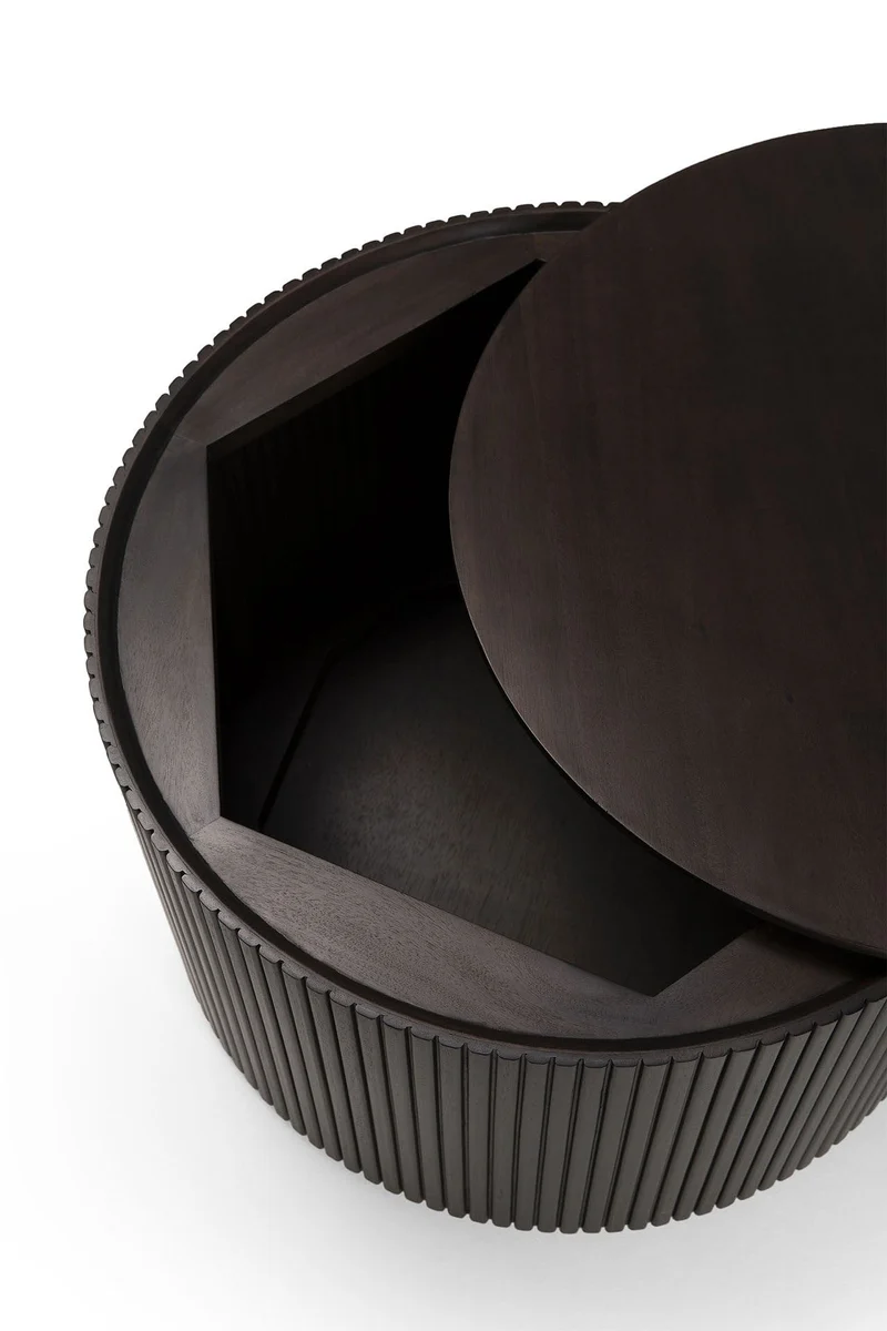 Table d'appoint ronde Ethnicraft - Mahogany Roller Max