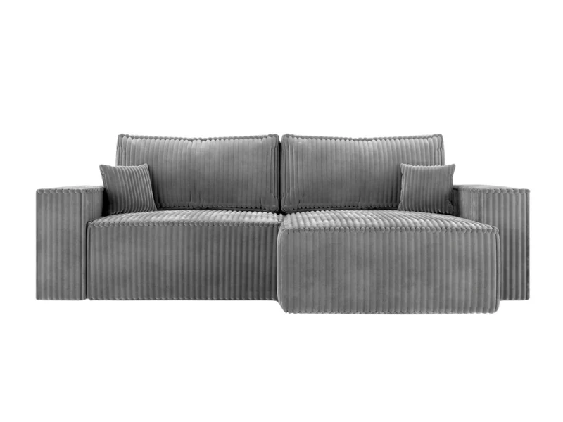 Canapé d'angle convertible velours côtelé doux Rivoli