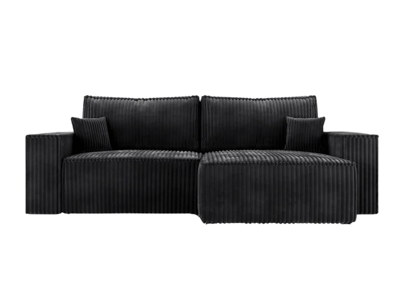 Canapé d'angle convertible velours côtelé doux Rivoli
