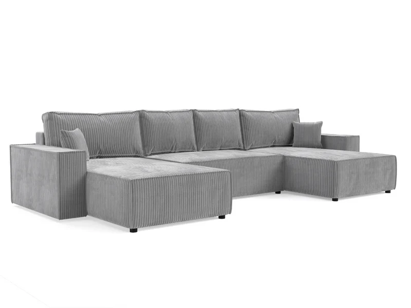Canapé d'angle convertible velours côtelé doux Rivoli