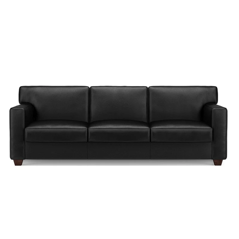 Sofa 3 places avec revêtement en cuir ou en tissu