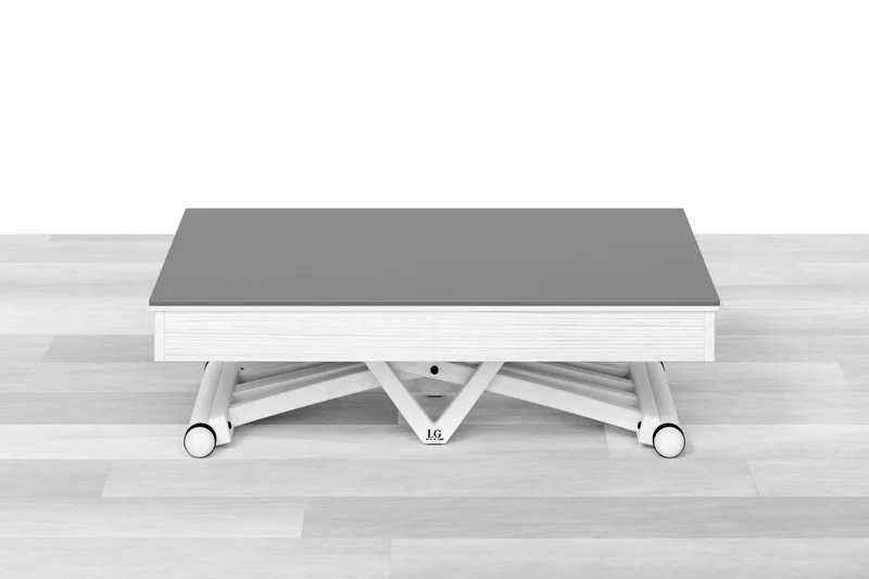 TAVOLINO ESTENSIBILE PLUS Top Cristallo - 14/16 posti