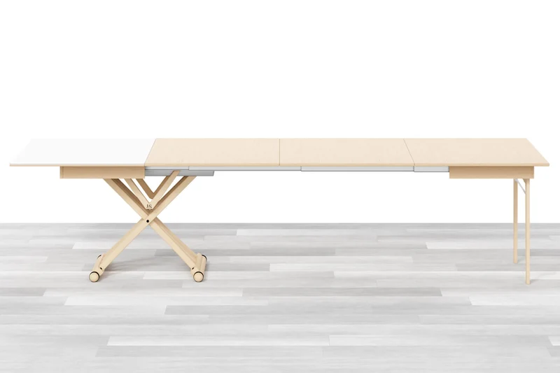 TAVOLINO ESTENSIBILE PLUS Top Cristallo - 14/16 posti