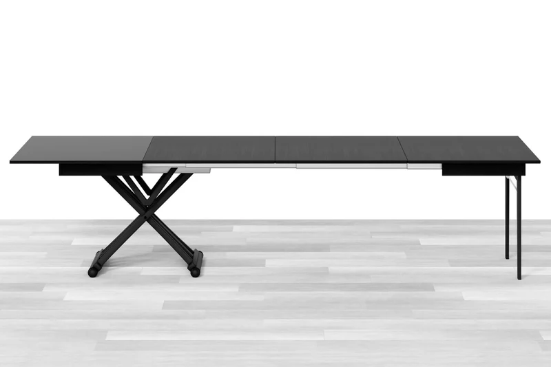 TAVOLINO ESTENSIBILE PLUS Top Cristallo - 14/16 posti