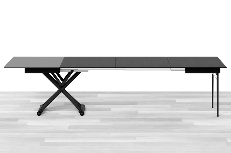 TAVOLINO ESTENSIBILE PLUS Top Cristallo - 14/16 posti