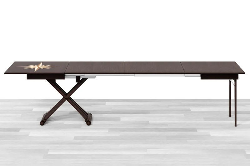 TAVOLINO ESTENSIBILE PLUS Top Intarsiato - 14/16 posti