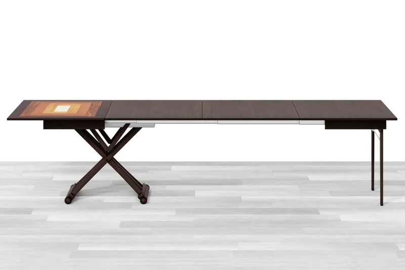 TAVOLINO ESTENSIBILE PLUS Top Intarsiato - 14/16 posti