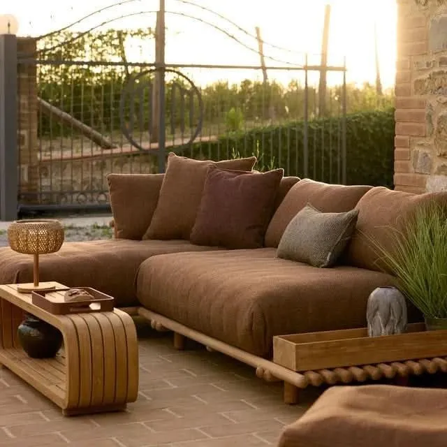 Canapé de jardin Lounge STICKS avec plateforme
