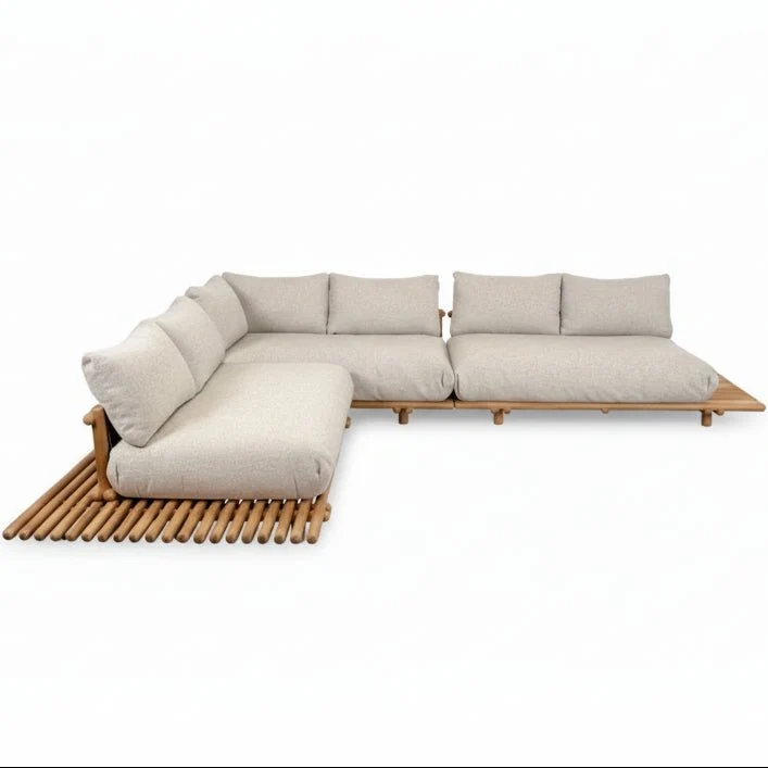 Canapé de jardin STICKS avec plateforme L